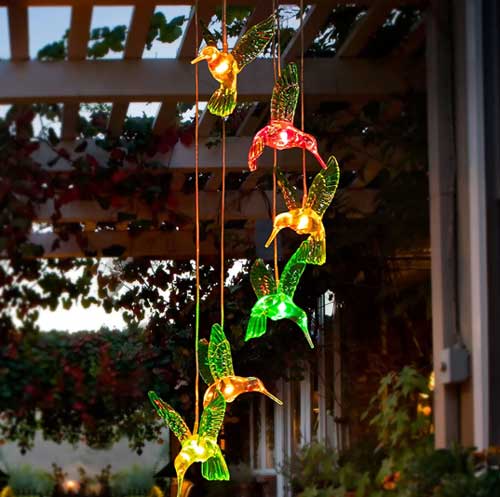 2. Solar Hummingbird Wind Chimes