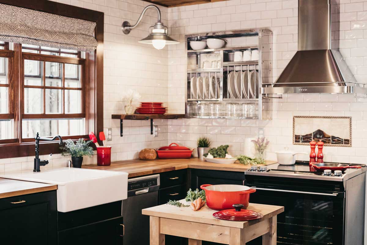 Black-White-and-Red-Kitchen