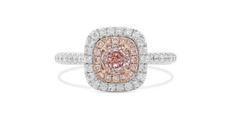 2. Faint Pink Diamond Ring