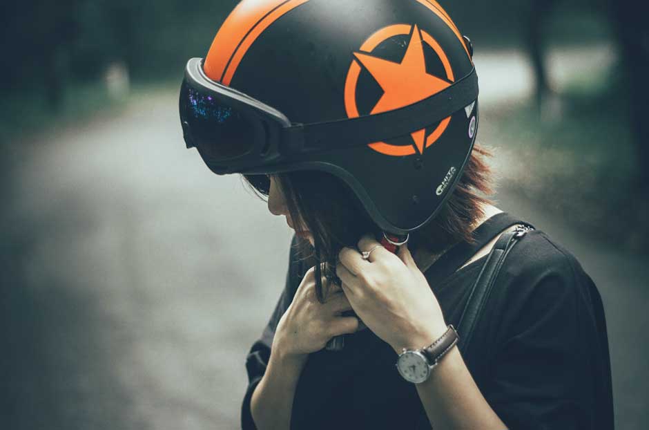 Helmets offer protection against many road hazards