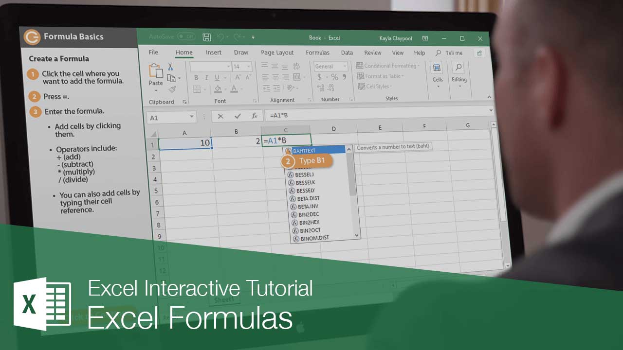 How to Create a Formula in Excel 2016