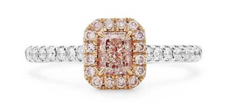 5. Very Light Pink Diamond Ring